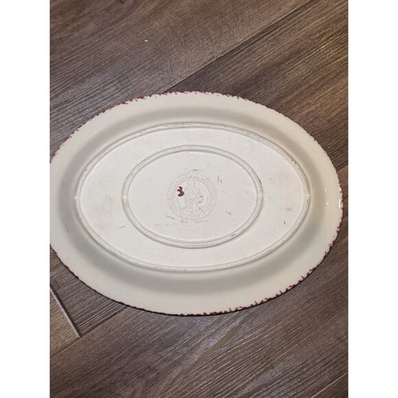 Gerald Henn Spongeware - 13" Serving Platter - Red with Star - Picture 4 of 5